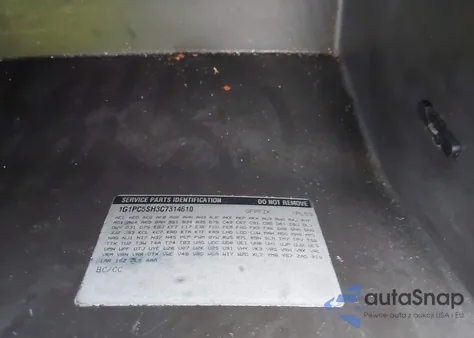 2012 Chevrolet Cruze Ls z USA, uszkodzony, nr VIN 1G1PC5SH3C7314610